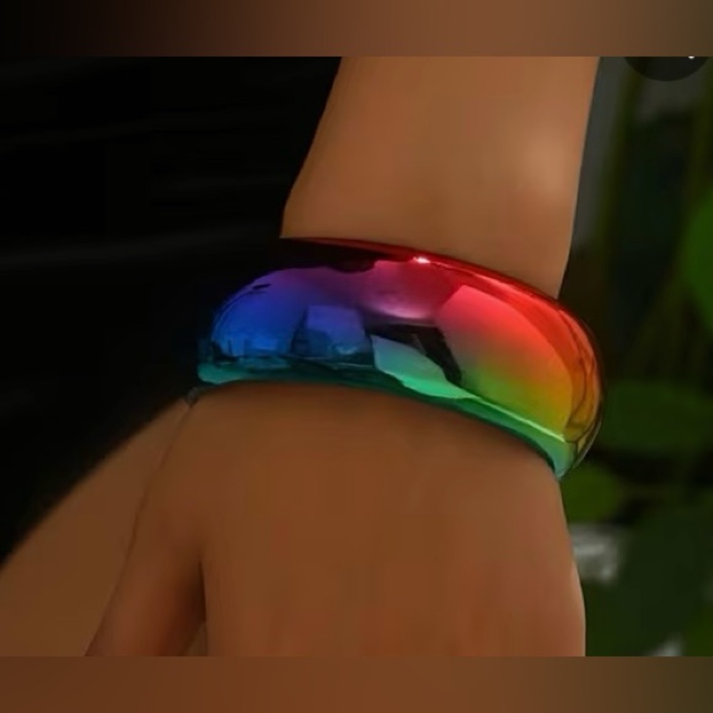 Multicolor Gradient Bangle Bracelet - image 6